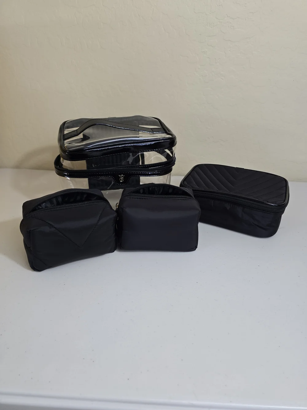 Victoria's Secret Black Clear Vinyl Toiletry Case